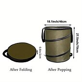 abordables Vêtements de plein air-Sac de jardinage pliable de 30 gallons, poubelle de camping, poubelle escamotable/poubelle de recyclage, poubelle de voiture, sac poubelle réutilisable pour l&#039;extérieur, jardin, cour, poubelle de recyclage pliable pour camping