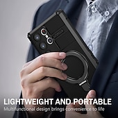 cheap Samsung Cases-Phone Case For Samsung Galaxy S24 S23 S22 S21 S20 Ultra Plus FE Note 20 Ultra S25 Ultra Back Cover Magnetic Adsorption With Magsafe with Stand Holder Support Wireless Charging TPU PC