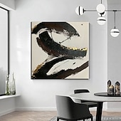 cheap Abstract Paintings-Handmade Hand Painted Extra Large Painting Black And white Painting Abstract Painting Oversized Abstract Painting Minimalist Art Wall Decor No Frame Unstretched