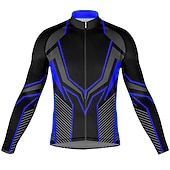 preiswerte Radtrikot Herren-Herren Radtrikot Grafik Geometrisch Langarm Fahhrad Oberteil mit 3 Gesäßtaschen Mountainbike MTB Straßenradsport Schnelltrocknend Reflektierende Streifen Rückentasche Feuchtigkeitsableitend Sport