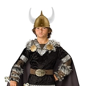 preiswerte Zubehör und mehr-Retro Vintage Mittelalterlich Hut Rüstung Gehörnter Helm Wikinger Unisex Vikinger Halloween Karneval Maskerade Leistung Party LARP Kinder Erwachsene Hut Ganzjahres