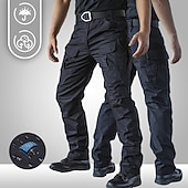 ieftine Pantaloni Cargo-Bărbați Παντελόνι πεζοπορίας Pantaloni de lucru Pantaloni de marfă tactici Militar Vară Primăvară În aer liber Ripstop Rezistent la Vânt Uscare rapidă Multi buzunar Pantaloni Talie elastică Buzunar