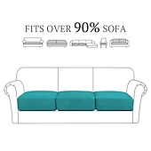 abordables Housse de fauteuil et d&#039;accoudoir de canapé-canapé extensible housse de coussin housse élastique canapé fauteuil causeuse 4 ou 3 places gris uni solide doux durable lavable