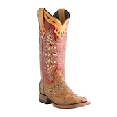 cheap Cowboy &amp; Western Boots-Women&#039;s Pink and Black Faux Leather Western Cowboy Boots with Intricate Embroidery - Knee-High Rodeo Boots for Country and Festival Wear