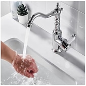 abordables Classiques-Robinet lavabo - Classique Plaqué Set de centre Mitigeur un trouBath Taps