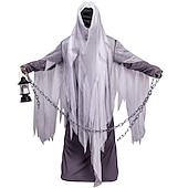 levne Pánské kostýmy-Duch Cosplay kostým Přehoz Dospělé Pánské Dámské Unisex Horor Cosplay kostým Strašidelný kostým Párty předvečer Všech svatých Plesová maškaráda Plesová maškaráda Mardi Gras Jednoduchý karnevalov