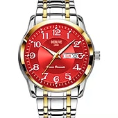 ieftine Ceasuri Quartz-Ceasuri de lux pentru bărbați cu lumină impermeabile din oțel inoxidabil ceas cu cuarț dată calendar ceas de afaceri Relogio Masculino