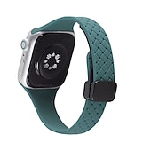 baratos Pulseiras de Apple Watch-Pulseira Esportiva Compatível com Pulseira Apple Watch 38mm 40mm 41mm 42mm 44mm 45mm 49mm Elástico Áspero Fecho Magnético Silicone pulseira de substituição para iwatch Ultra 2 Series 9 8 7 SE 6 5 4 3