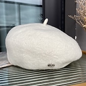 cheap Party Hats-Hats Headwear Polyester / Cotton Blend Beret Hat Casual Holiday Retro Elegant With Pure Color Splicing Headpiece Headwear