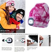 levne Domácí přístroje-čepice unisex s lehkým usb dobíjecí 4 led čepice teplá pletená čepice pro tátu otce muži ženy manžel pletená čepice vánoční dárky