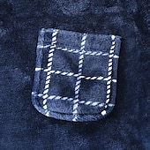 abordables Pijamas-Hombre Ropa de salón Pijama Conjunto pijama Top y pantalón de pijama 2 Piezas Plaid Elegante Casual Confort Hogar Diario Franela Comodidad Cuello Barco Manga Larga Pullover Pantalón Cintura elástica