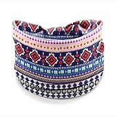 cheap Hair Styling Accessories-Ethnic Style Floral Headband Bohemian Headband Sports Headband Sweat Absorbing Headband Women&#039;s Anti Sweat Wide Headscarf