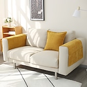 baratos Capa para assento de Sofá &amp; Apoios de Braços-Manta De Sofá Côr Sólida Impressão Reactiva Chenille Jacquard Capas de Sofa
