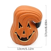 olcso Halloween szabadtéren-halloween dekorációk világító sütőtök dísz, jack o lámpás parti kellék halloween őszi kültéri kertben, halloween dekoráció 1db