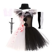 olcso Rémisztő bohócok-Mindszentek napja Bohóc Pennywise Ruhák Szerepjáték Jelmezek Tüllszoknya Gyermek Lány Szerepjáték Mindszentek napja Teljesítmény Parti Halloween Mindszentek napja Farsang Álarcos mulatság Egyszer