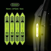 cheap Car Stickers-4 Pcs Car Door Warning Stickers Night Visibility Reflective Tape Door Stickers Decorative Stickers Car Body Reflective Strip Car Accessories