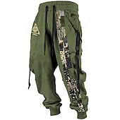 preiswerte Sweatpants-Stammes Bandana-Druck Vintage Herren 3D-Druck Jogginghose Trainingshose Hosen Hose Outdoor Strasse Casual Polyester Schwarz Rot Blau S M L Mittlere Taillenlinie Elastizität Hose