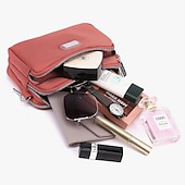 billiga Crossbodyväskor-Dam Crossbody-väska Axelväska Hoboväska Nylon Utomhus Dagligen Helgdag Dragkedja Stor kapacitet Vattentät Lättvikt Ensfärgat Ljus och elegant lila Svart Marinblå