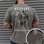 cheap Men&#039;s Graphic T Shirt-Men&#039;s Templar Cross Graphic Prints Old People T Shirt Graphic Tee Cotton Short Sleeves Graphic Shirt Black Navy Blue Green Comfortable Tee Vacation Street Fashion Designer Clothing