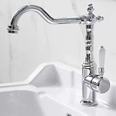 abordables Classiques-Robinet lavabo - Classique Plaqué Set de centre Mitigeur un trouBath Taps