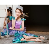 abordables Costumes pour filles-Sirène Sirène Princesse Aqua Robe Costume de soirée à thème Cosplay for Fille Enfant Carnaval Mascarade
