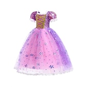 economico Costumi per bambine-Fiaba Principessa Sofia Abito da damigella Costume per festa a tema Abiti in tulle Cosplay for Ragazze Bambini Carnevale Mascherata Matrimonio Ospite di nozze