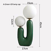 preiswerte Nachttischlampe-Schreibtischlampe modern G9 2-Kopf-Licht Zuhause nordisch dekorative Tischbeleuchtung Arbeitszimmer 110–240 V