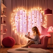 abordables Guirlandes lumineuses à piles-Halloween Noël boîte à piles étanche guirlande lumineuse 8 fonctions télécommande intérieure et extérieure cour jardin décoration de mariage lumière 4m-30leds/6.5m-50leds/10m-100leds