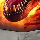 billiga Pojkens 3D-djur-Pojkar 3D Dinosaurie T-shirt Långärmad 3D-tryck Höst Vinter Sport Mode Streetwear Barn 3-12 år Rund hals Utomhus Ledigt Dagligen Normal