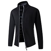 economico Maglioni Cardigan da uomo-Per uomo Cardigan Maglione Maglione con zip A coste Maglia Standard Tasche Lavorato a maglia Liscio Colletto alla coreana Top caldi Contemporaneo moderno Da tutti i giorni Per uscire Abbigliamento
