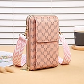 cheap Universal Phone Bags-Women&#039;s Korean version of mobile phone bag with large capacity wide shoulder strap crossbody bag fashionable zipper sturdy zero wallet mobile phone bag