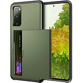 cheap Samsung Cases-Phone Case For Samsung Galaxy S24 S23 S21 S20 Plus Ultra Note 20 10 S25 Ultra Back Cover Bumper Frame Four Corners Drop Resistance With Card Holder Armor TPU