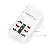 preiswerte USB-Hubs-USB 2.0 Naben 6 Häfen 6-in-1 USB-Hub mit RJ45 5 V / 2A Stromversorgung Für Tablet PC Smartphone