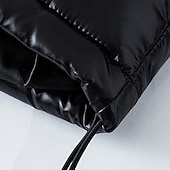 billiga Herrdunjackor och -parkas-Herr Vinterjacka Dun Pufferjacka Hoodiejacka Huva Vitt anddun Utomhus Sport Helgen Normal Elegant och modernt Varm Fritid Vinter Slät Svart Rubinrött Pufferjacka