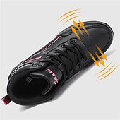 abordables Chaussures de jazz-Femme Chaussures de Jazz Baskets de Danse Danse en ligne Utilisation Entraînement Soirée Manteaux en similicuir Plus doux Professionnel Deli-pointes Talon épais Bout rond Lacet Adolescent Adulte Noir