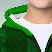 billiga Pojkens 3D Sporter &amp; Spel-Pojkar 3D Fotboll Huvtröja Kappa Ytterkläder Långärmad 3D-tryck Höst Vinter Mode Streetwear Häftig Polyester Barn 3-12 år Utomhus Ledigt Dagligen Normal