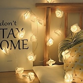 cheap Battery String Lights-3M Rose String Lights 20 LEDs EL Warm White Valentines Creative String Lights Indoor Batteries Powered