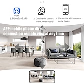 economico Videocamere di sorveglianza domestica per interni-visione notturna senza fili wifi a infrarossi sicurezza domestica monitoraggio della rete supporto rilevamento allarme mobile visualizzazione in tempo reale