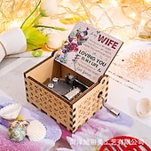 preiswerte Event &amp; Party Supplies-entzückende, antik geschnitzte, handgekurbelte Spieluhr aus Holz – perfektes Weihnachtsgeschenk für Kinder, Mama, Papa, Freunde und mehr!