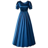 cheap Dresses-Victorian Medieval Renaissance Cocktail Dress Vintage Dress Tea Dress Prom Dress Women&#039;s Girls&#039; Costume Vintage Cosplay Party Masquerade Tea Party Dress