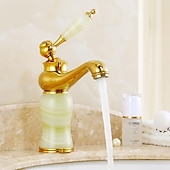 abordables Classiques-Robinet lavabo - Séparé Plaqué Set de centre Mitigeur un trouBath Taps