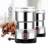 economico Elettrodomestici da cucina-Macinino elettrico per chicchi di caffè, lame in acciaio inossidabile, frullatore per spezie, erbe e noci