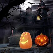 olcso Halloween szabadtéren-halloween dekorációk világító sütőtök dísz, jack o lámpás parti kellék halloween őszi kültéri kertben, halloween dekoráció 1db