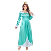  Cosplay-kostym prinsessan Peach Super Bros Cosplay Vuxna Dam Karnival Maskerad Mardi Gras Karnival Halloween Prestanda Klä ut