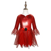 cheap Couple &amp; Group Costumes-Devil Cosplay Costume Halloween Group Family Costumes Kid&#039;s Boys Girls&#039; Cosplay Halloween Halloween Carnival Masquerade Easy Carnival Costume for Walpurgis Night