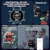 abordables Montres connectées-imosi f320 laser physiothérapie glycémie montre de santé intelligente fitness montre de course bluetooth surveillance de la température podomètre compatible avec android ios femmes hommes ip67 étanche