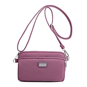 billiga Crossbodyväskor-Dam Crossbody-väska Axelväska Hoboväska Nylon Utomhus Dagligen Helgdag Dragkedja Stor kapacitet Vattentät Lättvikt Ensfärgat Ljus och elegant lila Svart Marinblå