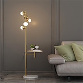 cheap Table&amp;Floor Lamp-Elegant LED Floor Lamp Nordic Loft Golden Metal Living Room Sofa Standing Lamp Hotel Bedroom Deco Lights Bedside Desk Lamp