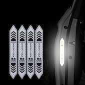 cheap Car Stickers-4 Pcs Car Door Warning Stickers Night Visibility Reflective Tape Door Stickers Decorative Stickers Car Body Reflective Strip Car Accessories