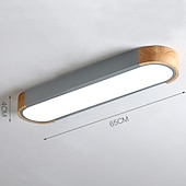 economico Lampade da soffitto-plafoniera a led fodera lampada da soffitto decorativa in legno 35/65cm pannello soggiorno camera da letto lampada 110-240v
